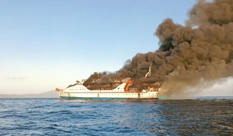 Indonesia ship fire