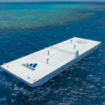 Adidas floating tennis court