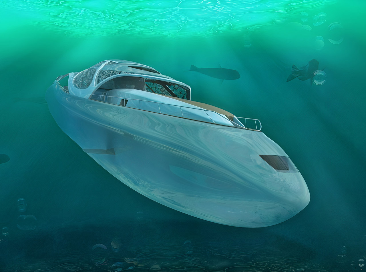 carapace superyacht submarine