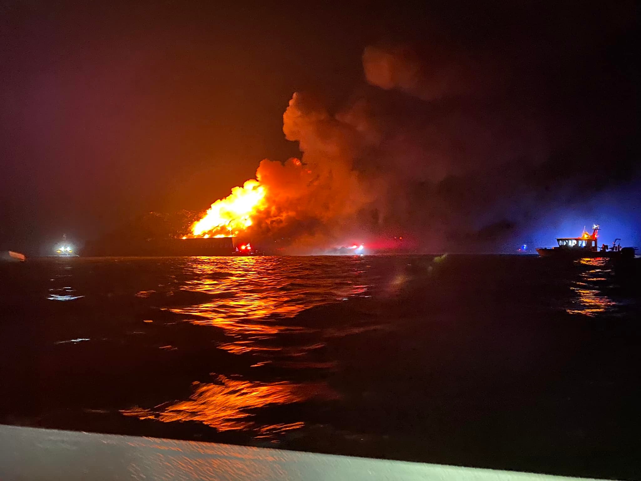 Fire in Delaware Bay