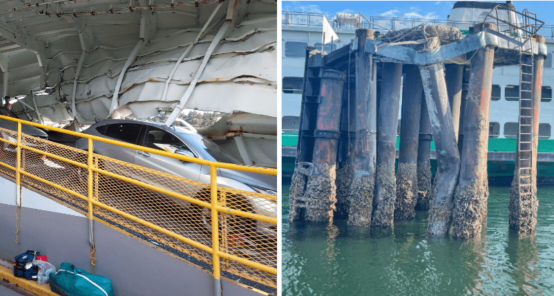 Vashon Island Ferry Damaged in Dock Allision