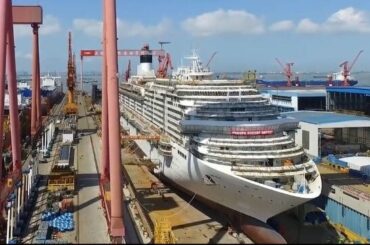 China-first-large-cruise-ship-in-dry-dock