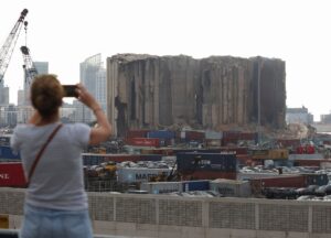 Remaining silos at Beirut port collapse