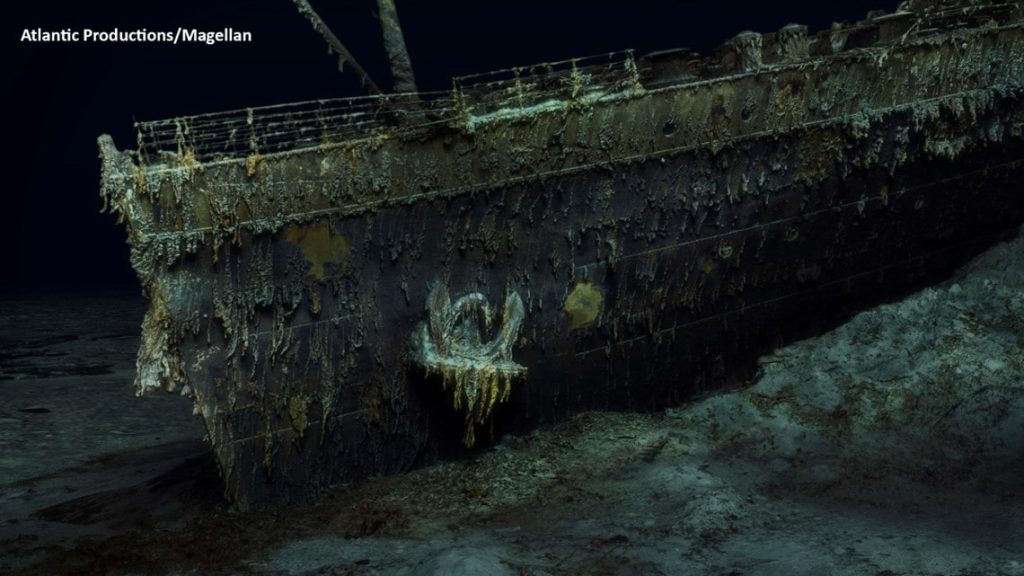 First full-size 3D scan of Titanic shows shipwreck in new light