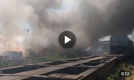 Video: Fire at Cargo Terminal in Russian Black Sea Port at Novorossiysk